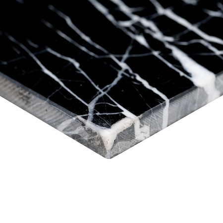 Msi Nero Marquina 12 In. X 12 In. Polished Marble Floor And Wall Tile, 5PK ZOR-NS-0068